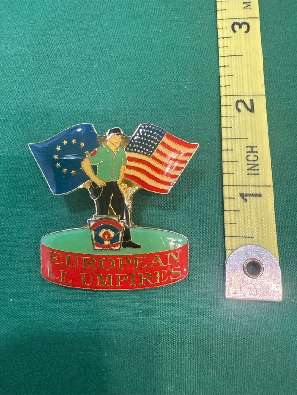 Commemorative Enamel Lapel Pin For European Little League Umpires. 74D